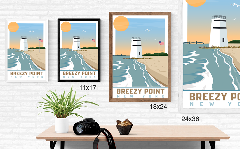Breezy Point Lighthouse Illustration