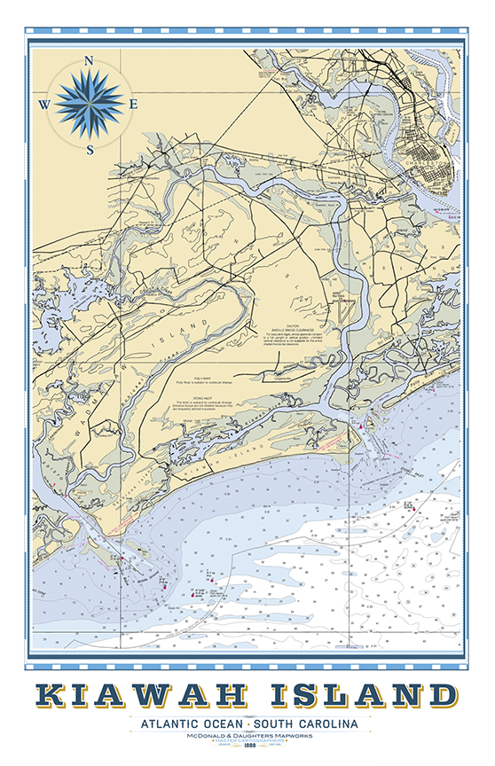 Kiawah Island, South Carolina Nautical Chart