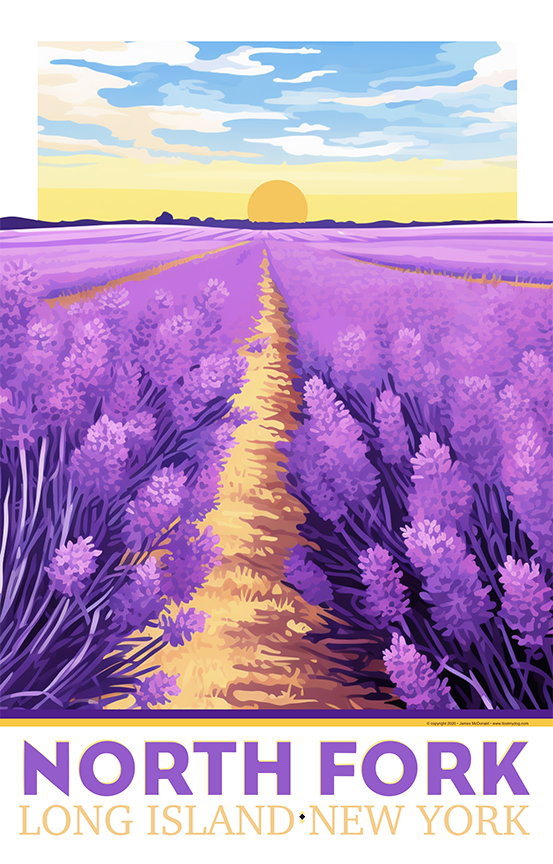 North Fork Lavender Farm Illustration