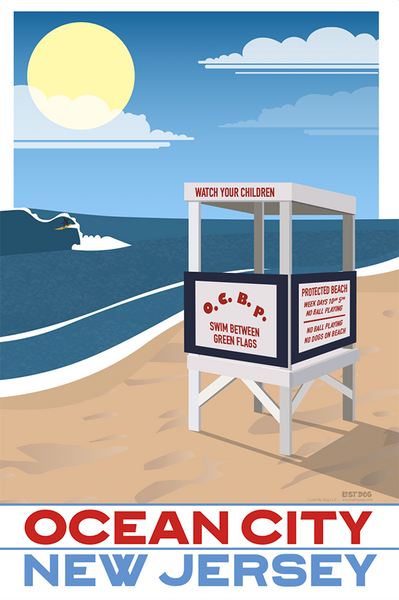 Lifeguard Stand: Ocean City, New Jersey – LOST DOG Art & Frame
