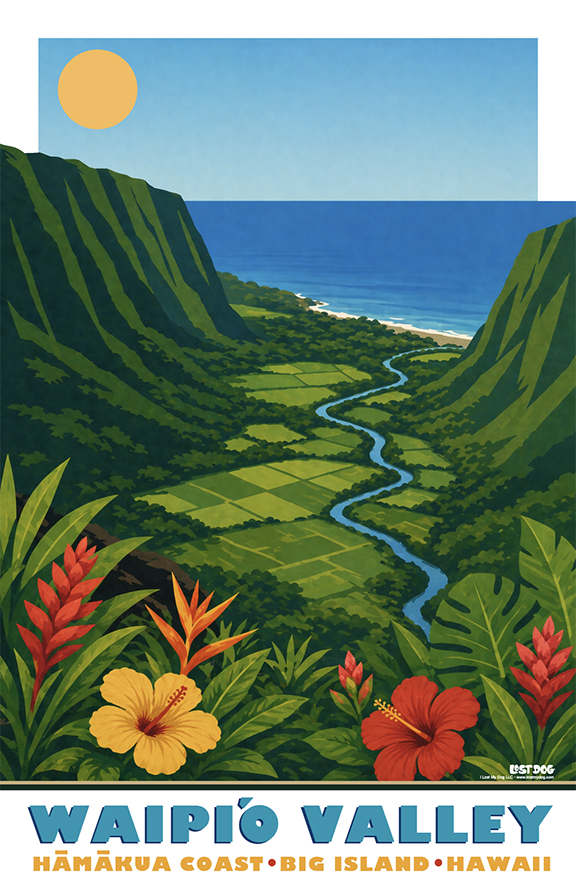 Waipi'o Lookout, Big Island Hawaii – LOST DOG Art & Frame