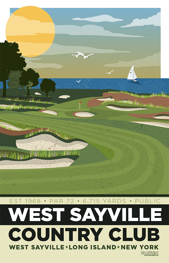 West Sayville Golf Course Country Club Illustration