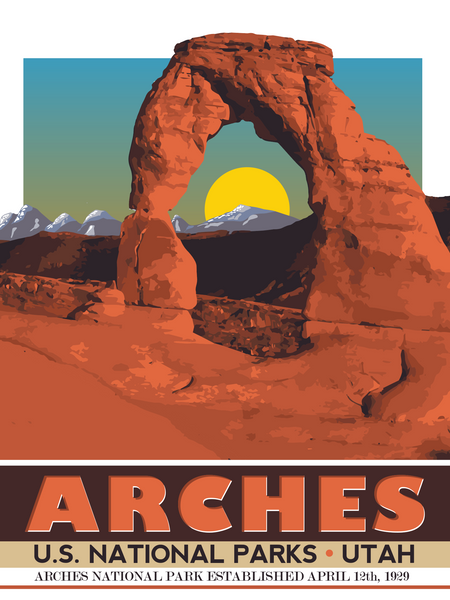 Arches National Park Poster – LOST DOG Art & Frame