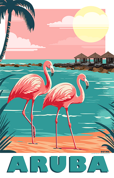 Aruba Flamingo Island – LOST DOG Art & Frame