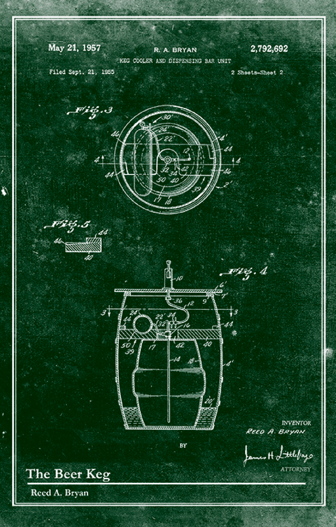 Beer Keg-Patent Invention Art