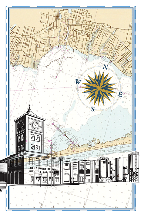 Blue Point Brewery Nautical Chart