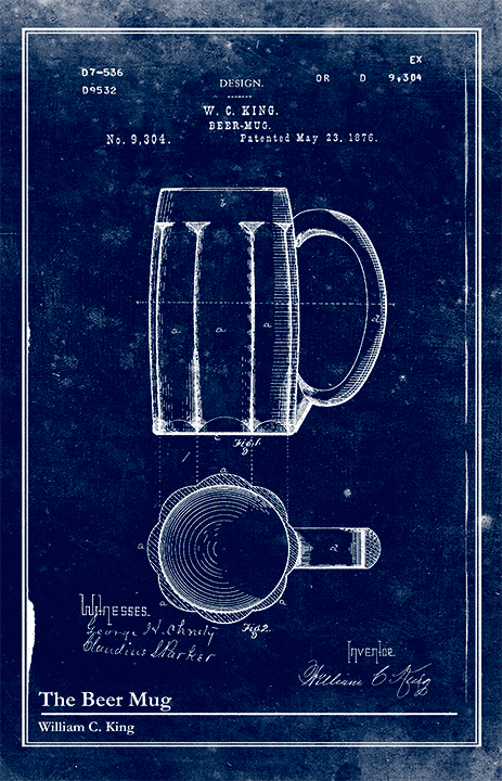 Beer Mug-Patent Invention Art