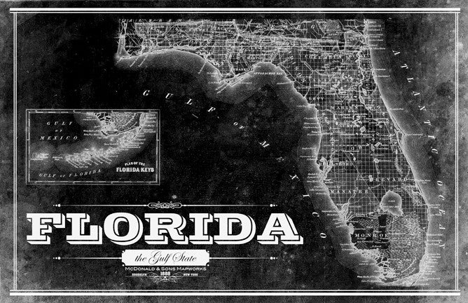 Florida Vintage Remixed Map