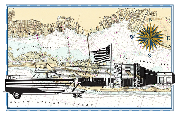 Great South Bay Brewery Nautical Chart – LOST DOG Art & Frame