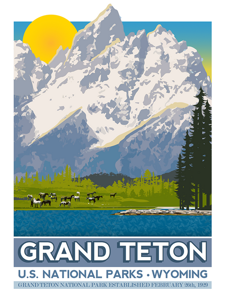 ✱専用出品✱ TeeTeePor DMD アクキー フォトスローガン ポスター Grand Teton National Park Poster – LOST DOG Art & Frame