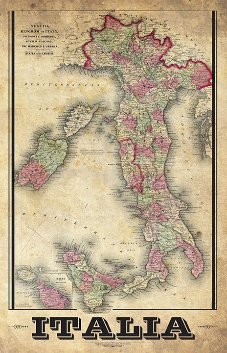 Italy Vintage Map