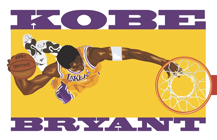 Kobe Bryant Dunk Illustration