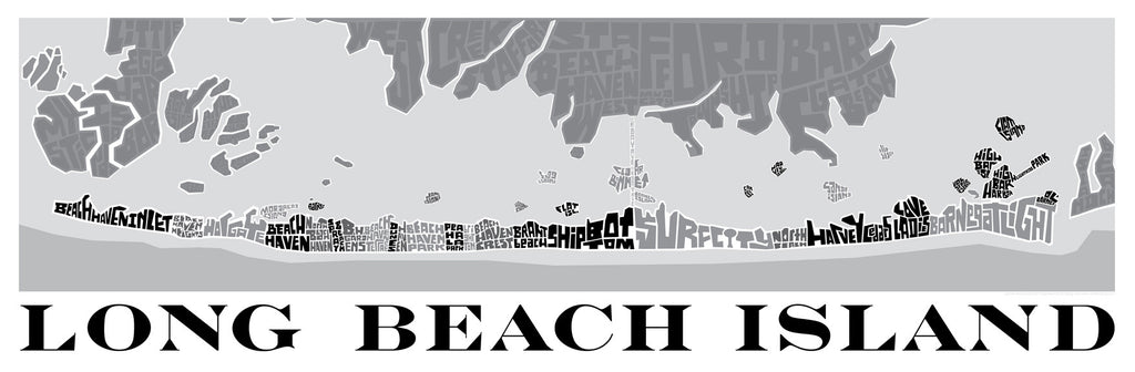 Long Beach Island New Jersey Type Map