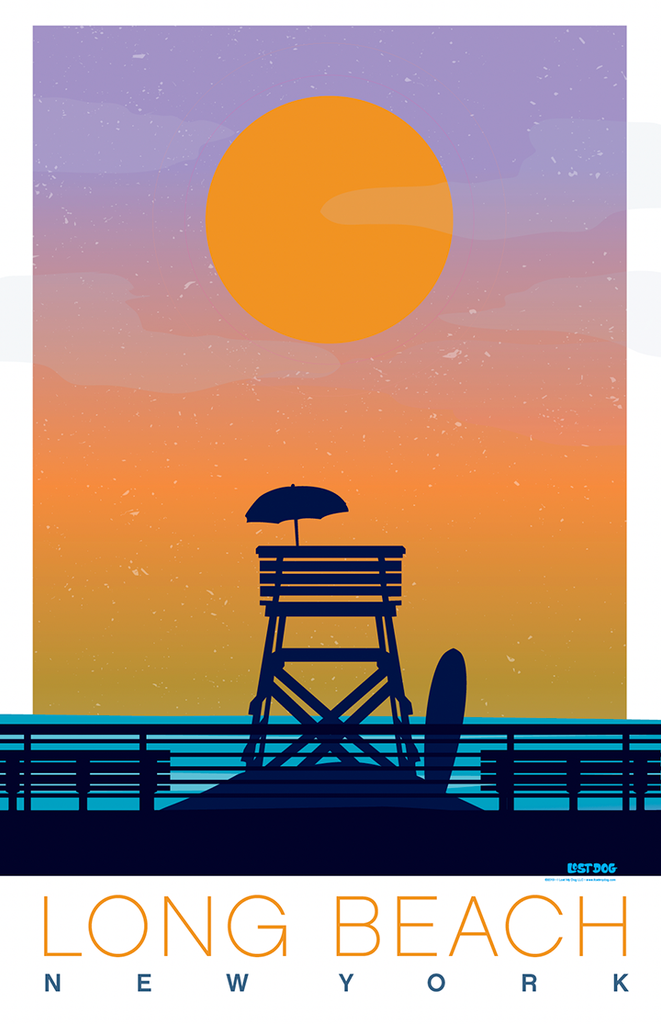 Long Beach Sunset Illustration