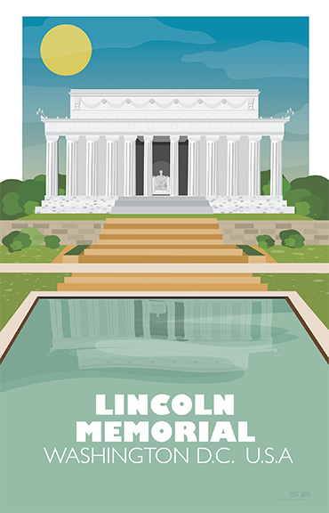 Lincoln Memorial, Washington D.C. Illustration