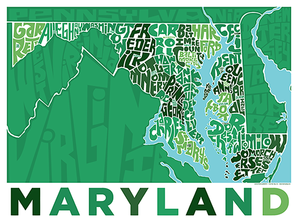 Maryland Type Map