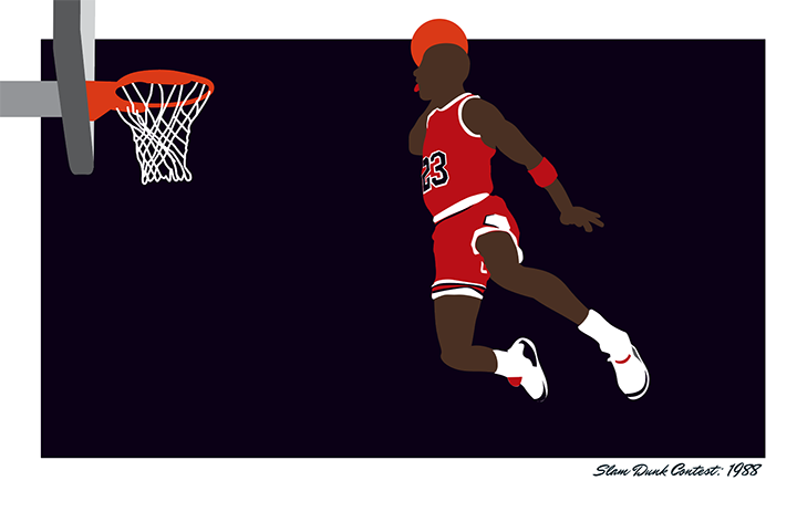 Air Jordan 88 Slam Dunk Contest illustration
