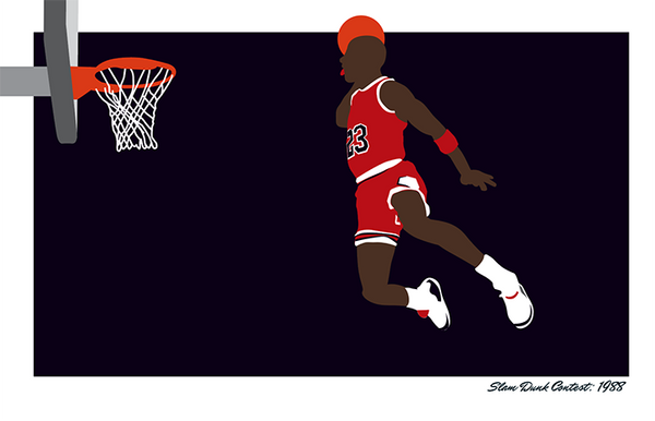 Air Jordan 88 Slam Dunk Contest illustration LOST DOG Art Frame