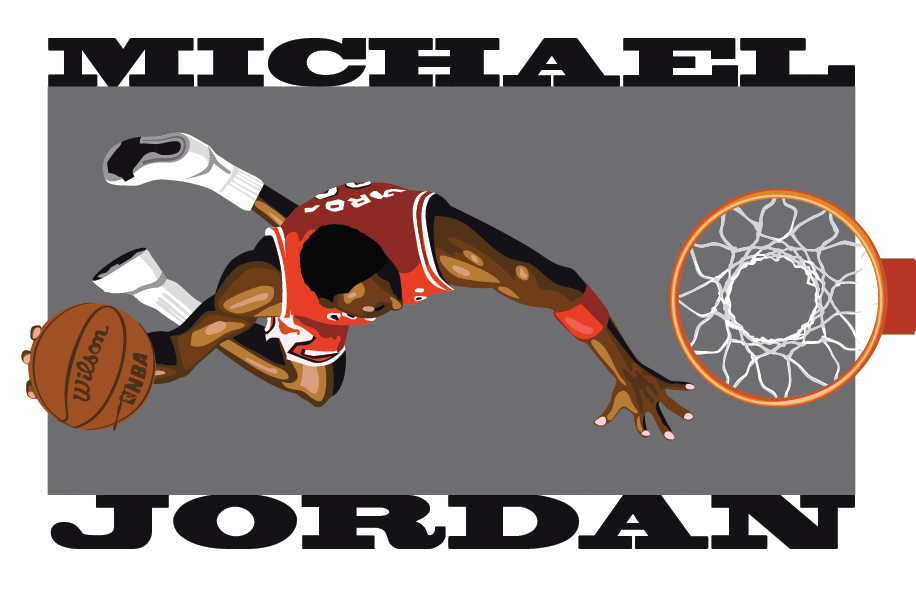 Michael Jordan Dunk Illustration