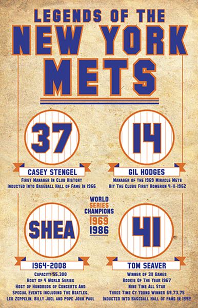 New York Mets Retired Numbers Set | Zip File 9 PNGs | Digital Download