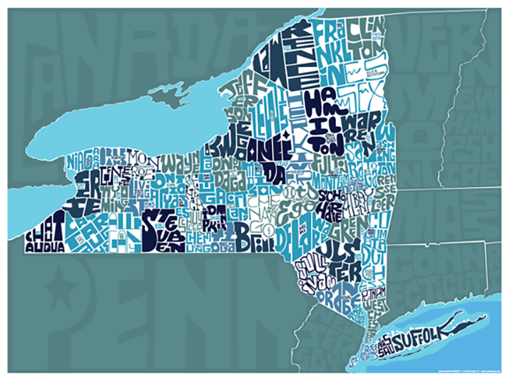 New York State Type Map