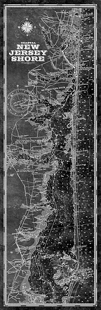 Jersey Shore, North Vintage Remixed Map