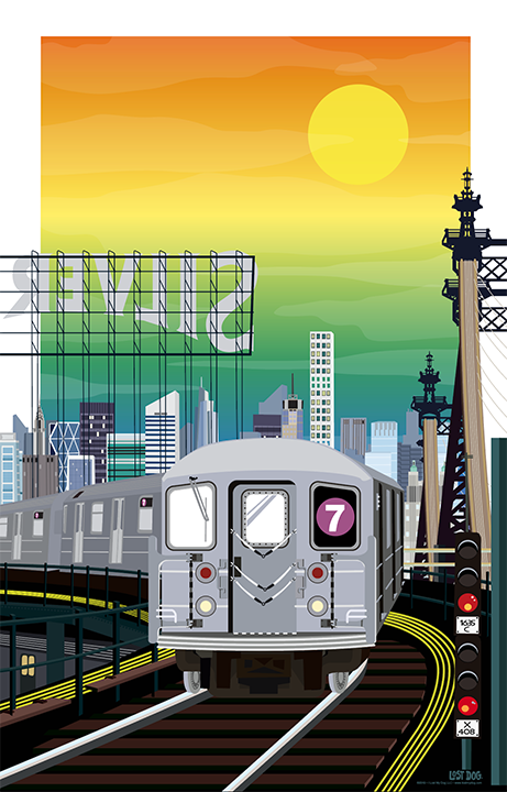 Queens, 7 Train Illustration