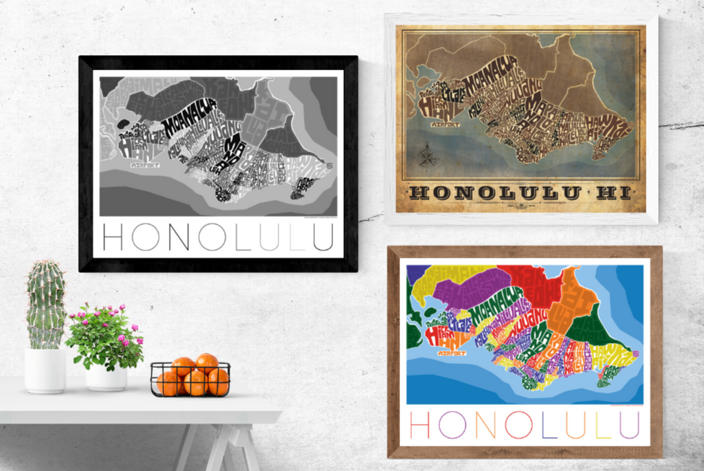 Honolulu, Hawaii Type Map