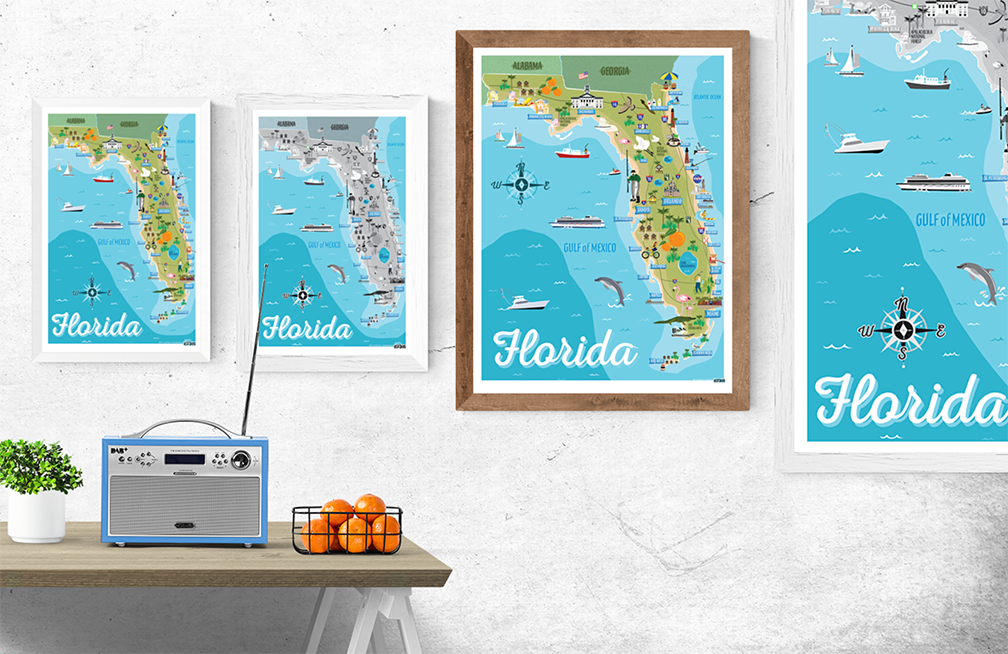 Florida Illustrated Map
