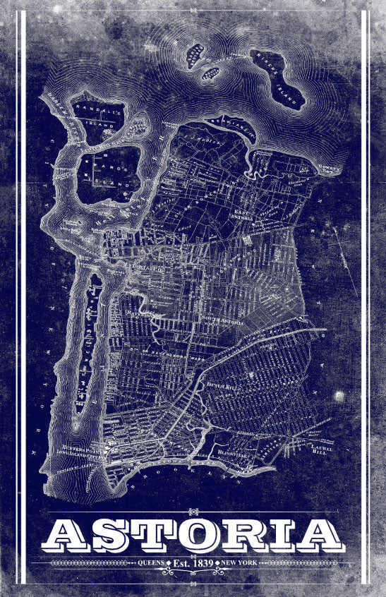 Astoria Vintage Remixed Map