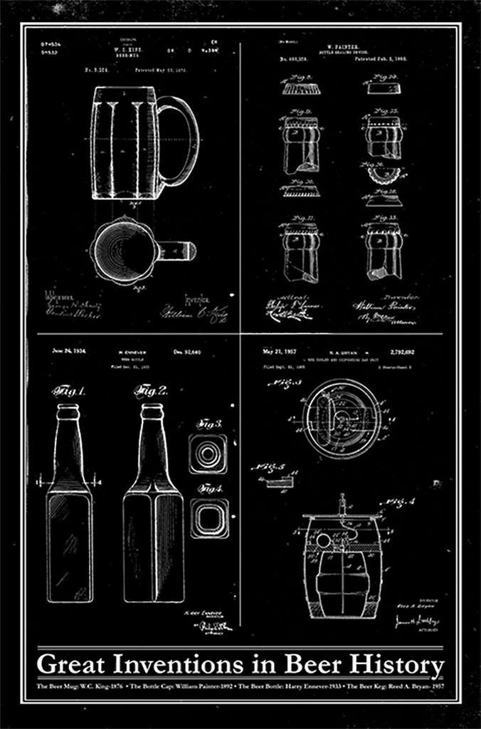 Great Inventions in Beer History-Patent Invention Art