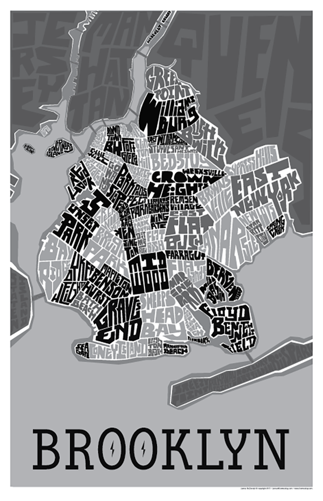 Brooklyn Type Map