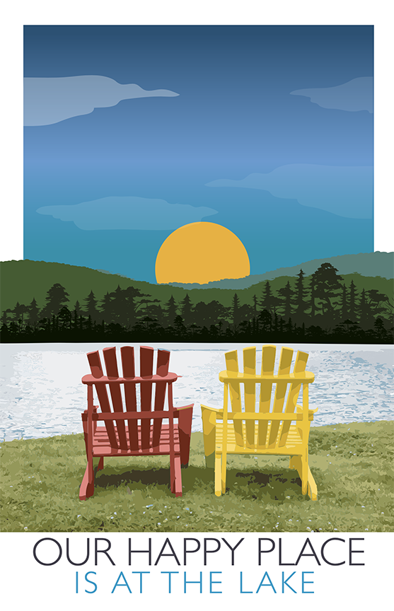 Adirondack Chair Scene – Happy Place