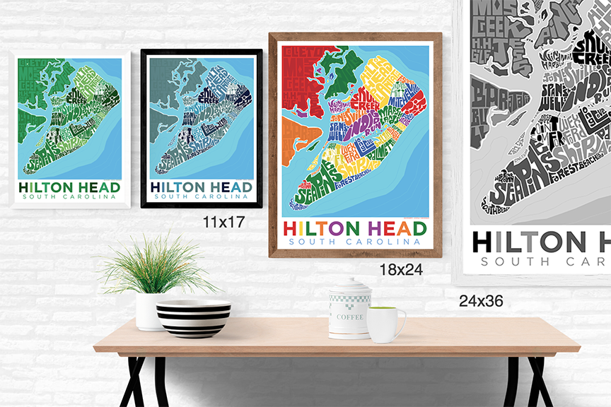 Hilton Head Neighborhoods And Landmarks Type Map