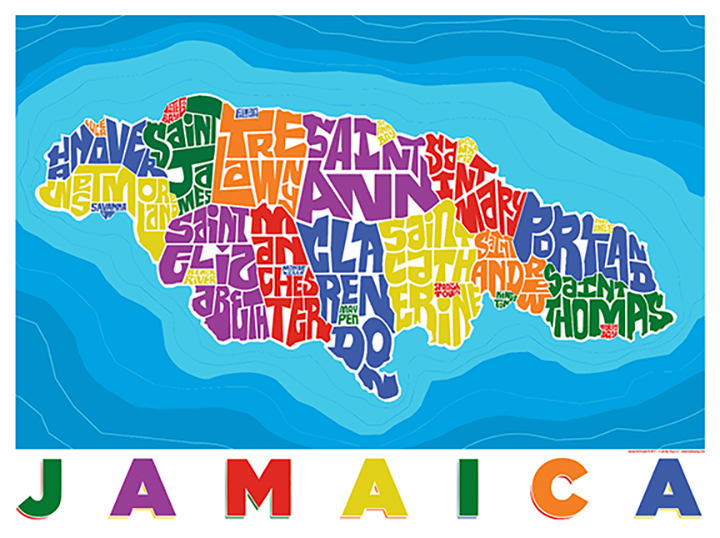 Jamaica Type Map