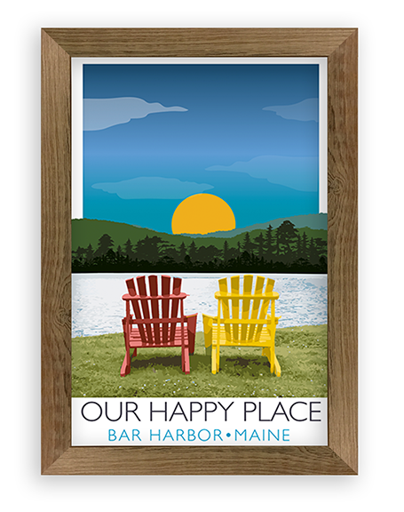 Adirondack Chair Scene – Happy Place
