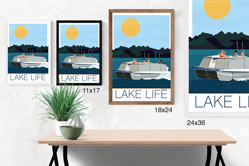 Lake Life Pontoon Scene