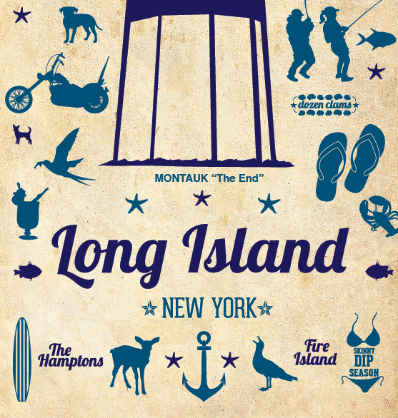 Long Island Vintage Travel Poster