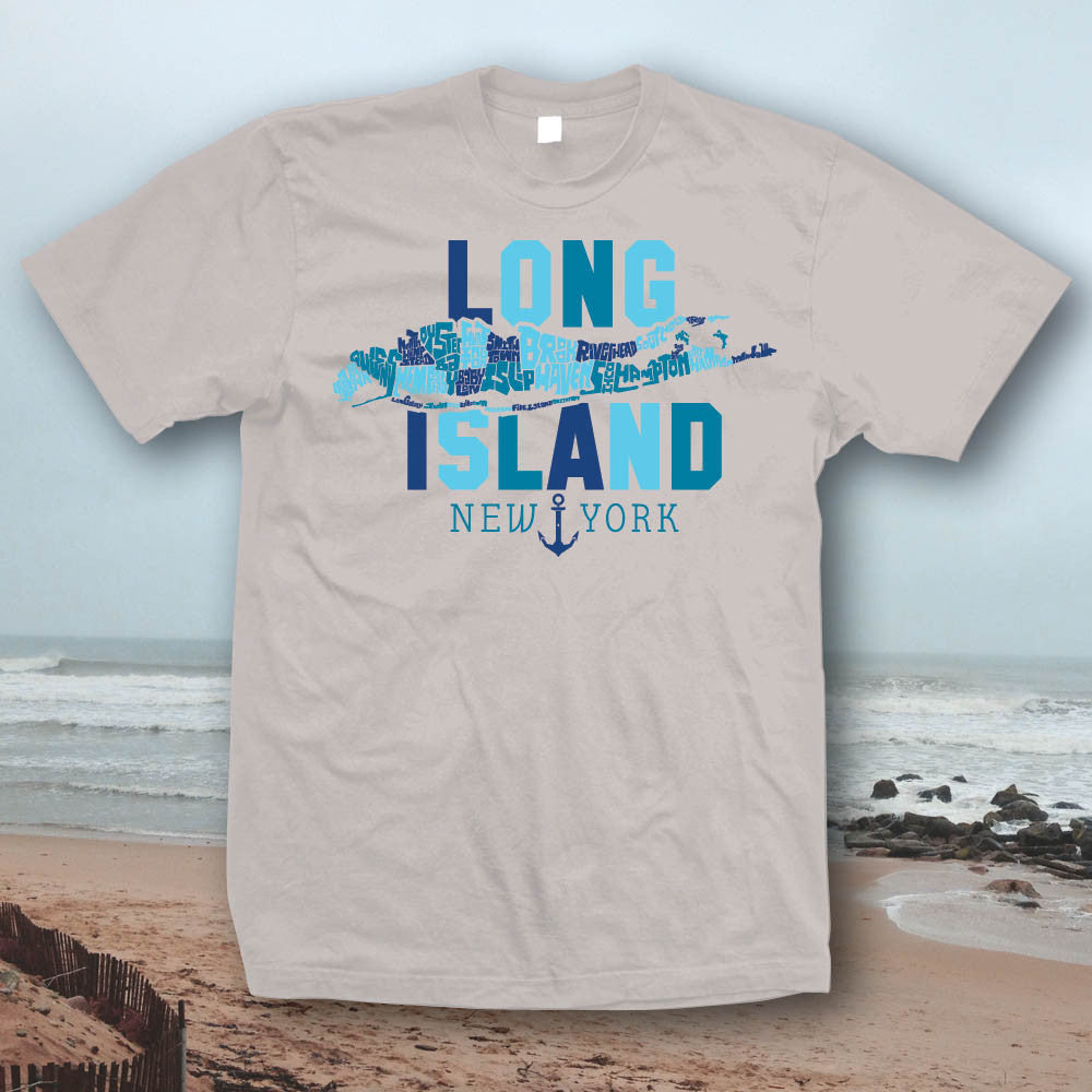 Long Island Type Map T-Shirt