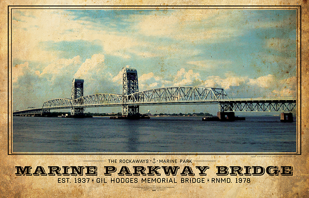 Marine Park - Gil Hodges Bridge Vintage Travel Poster