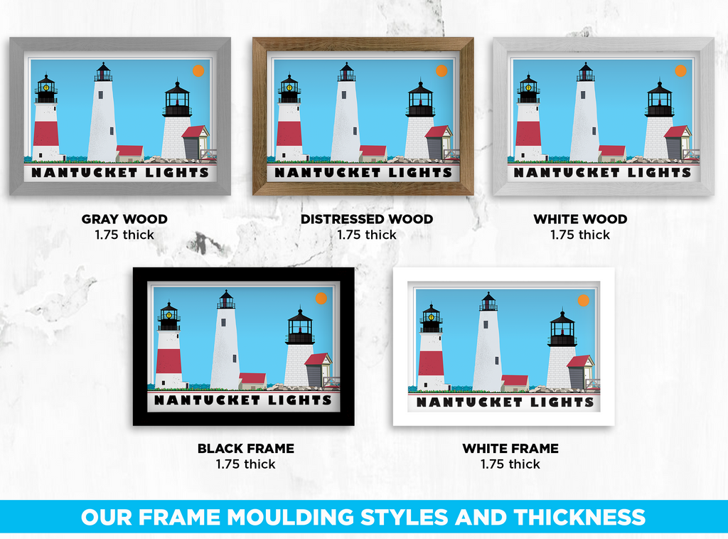 Lighthouses of Nantucket Illustration