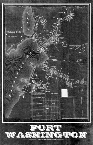 Port Washington Vintage Remixed Map