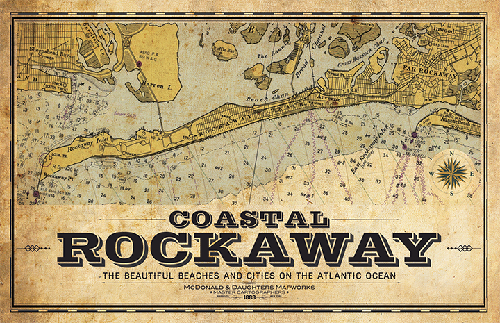 Rockaway Vintage Nautical Map