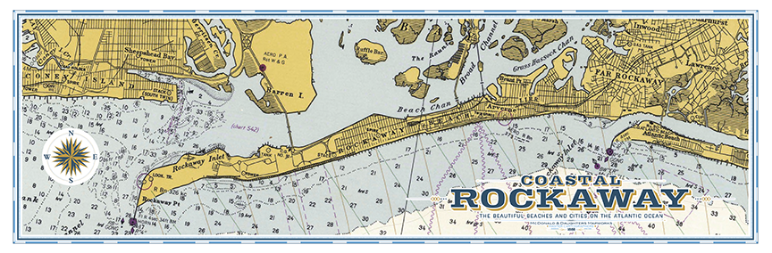 Rockaway Vintage Nautical Map