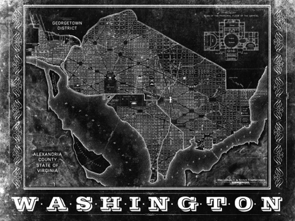 Washington DC Vintage Map