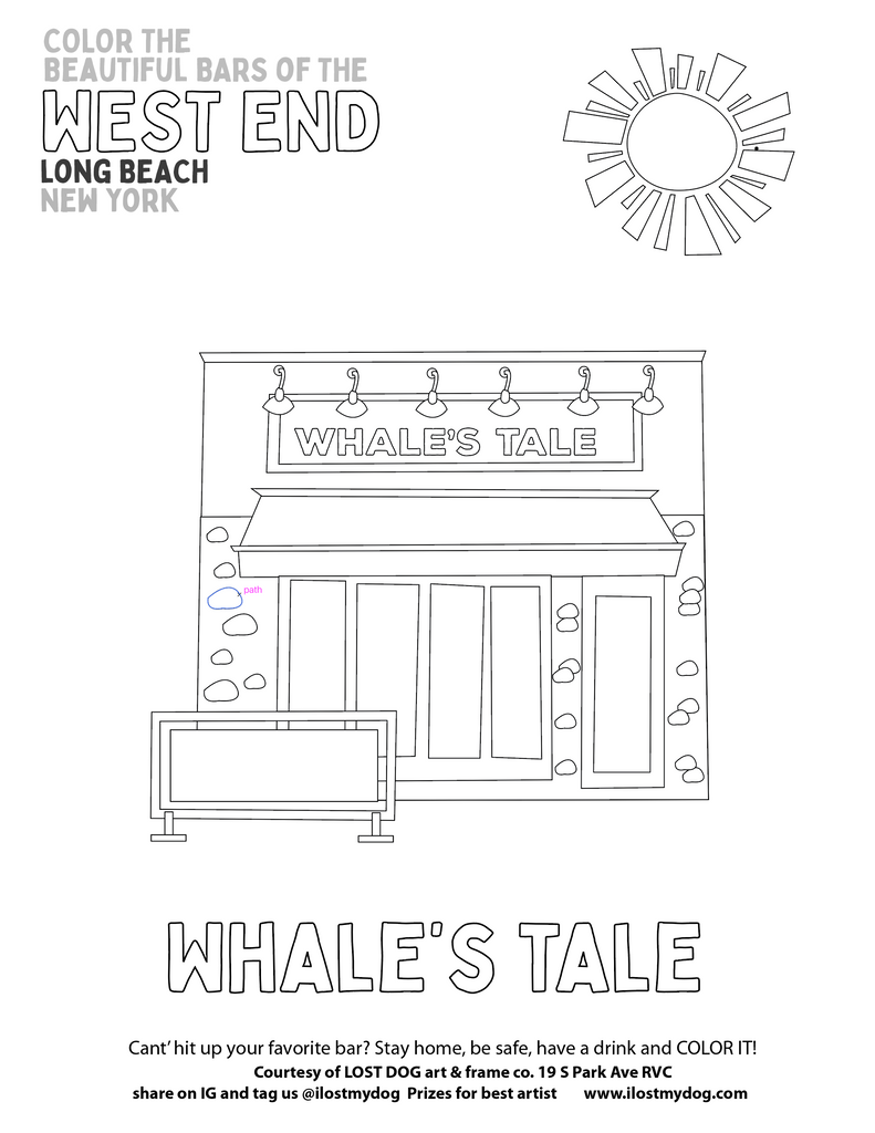 Adult Coloring Pages: Bars of West End Long Beach