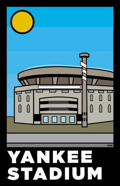 Yankee Stadium: Thick Line Series – LOST DOG Art & Frame