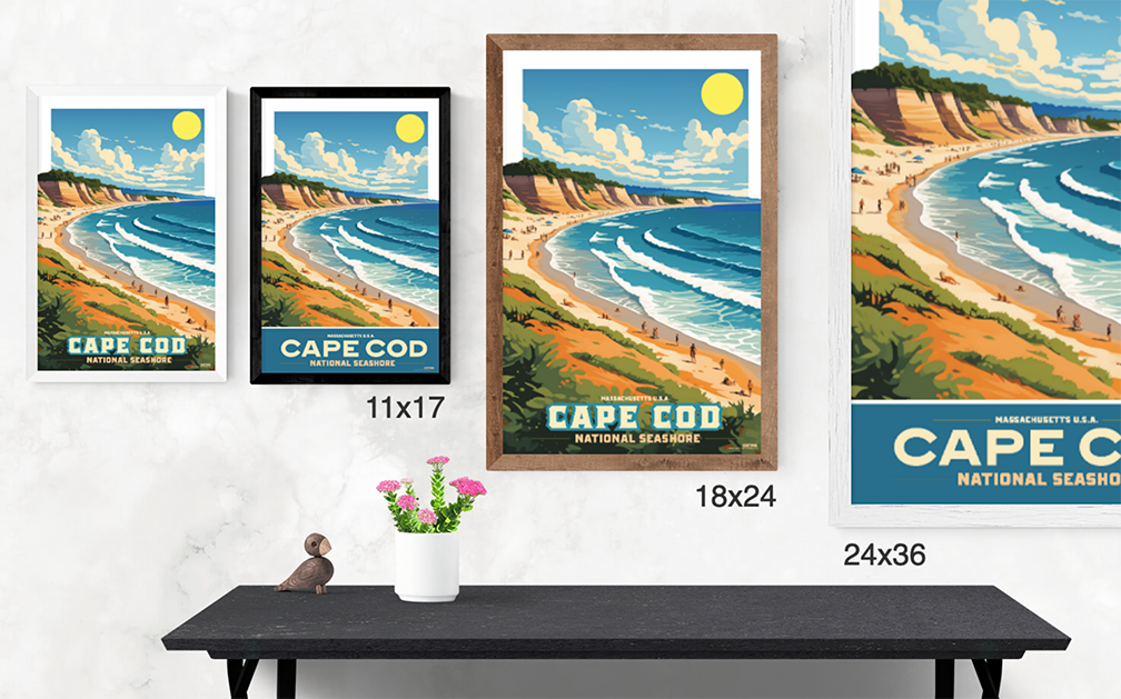 Cape Cod National Seashore Cliffs Illustration
