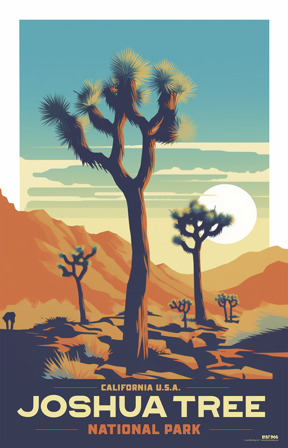 Joshua Tree National Park Illustration – LOST DOG Art & Frame Joshua Tree National Park Illustration – LOST DOG Art & Frame