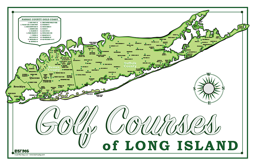 Long Island Golf Course Map